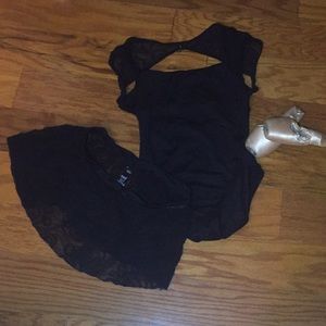 Open Back Sheer Yoke Leotard & Skirt | Bloch